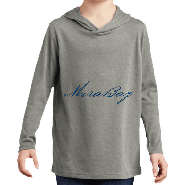 Mira Bay Side Print - Youth Perfect Tri ® Long Sleeve Hoodie Thumbnail