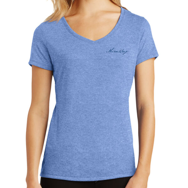Mira Bay Side Print - Women's Perfect Tri ® V Neck Tee Thumbnail