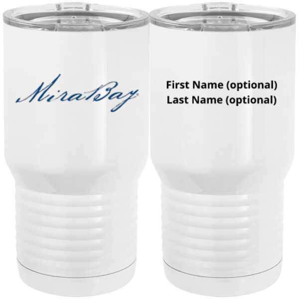 Mira Bay Personalized  - 20 oz. Tall Stainless Steel Vacuum Insulated Tumbler White Thumbnail
