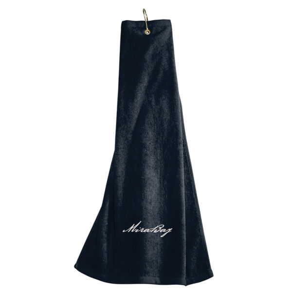 Mira Bay Embroidered - Grommeted Tri Fold Golf Towel Thumbnail